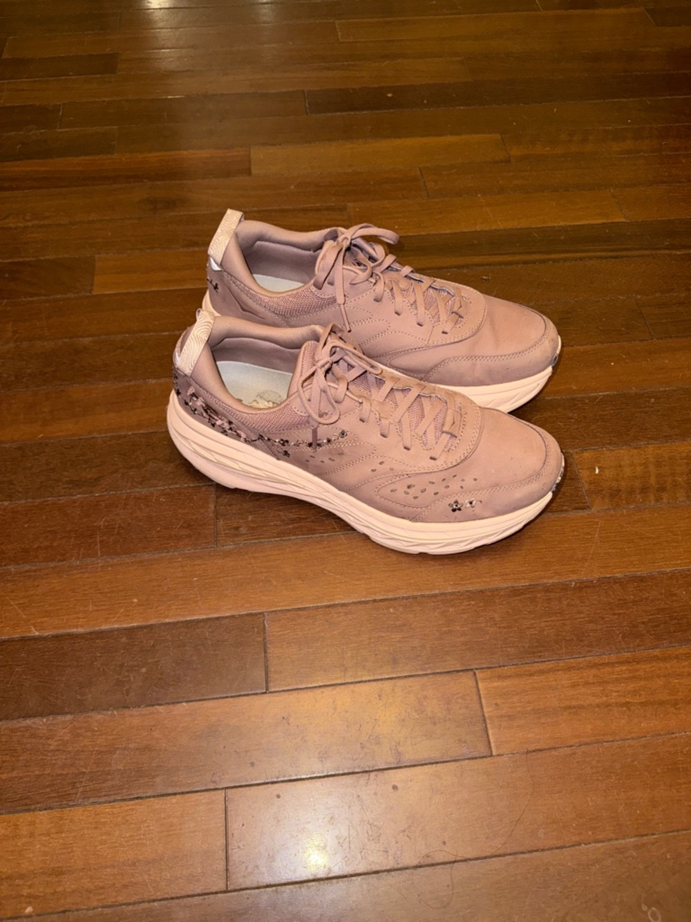Hoka One One Blush Pink Platform Sneakers